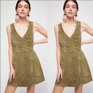 Free People Stevie Suede Mini Dress size 6 NWT
